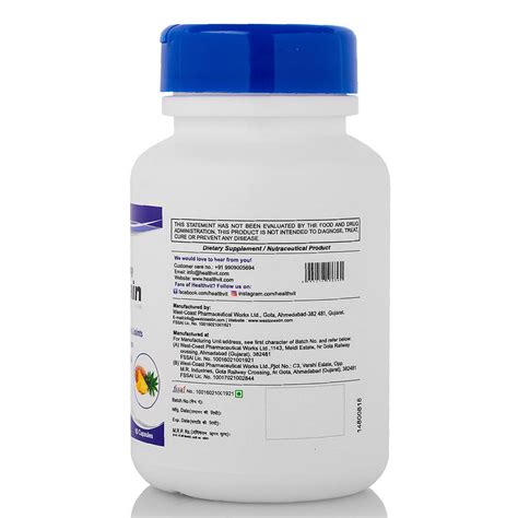 Healthvit High Potency Bromelain 3000 GDU, 60 Capsules Price, Uses ...