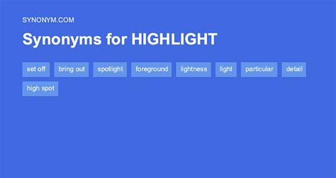 Another word for HIGHLIGHT > Synonyms & Antonyms