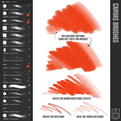 HABOOK Photoshop Canvas Brushes