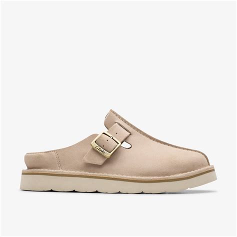 Womens Solsbury Mule Sand Suede Mules Slip On Shoes | Clarks