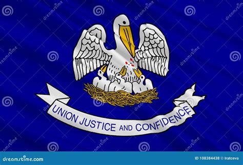 State Flag of Louisiana stock illustration. Illustration of banner ...