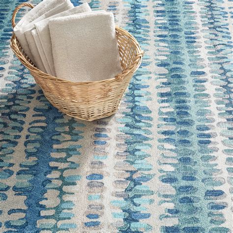 Paint Chip Machine Washable Rug | Blue - Annie Selke
