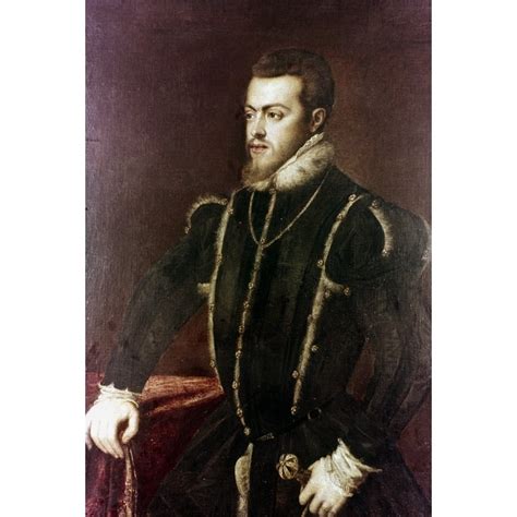 Philip Ii Of Spain (1527-1598) Nking Of Spain 1556-1598 Oil On Canvas ...