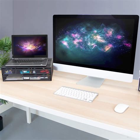 MOUNT-IT! Computer Monitor Stand With Drawers, Metal India | Ubuy