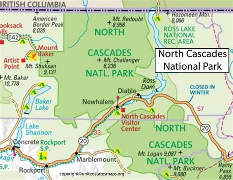 North Cascades National Park Map Trail Map Of North Cascades