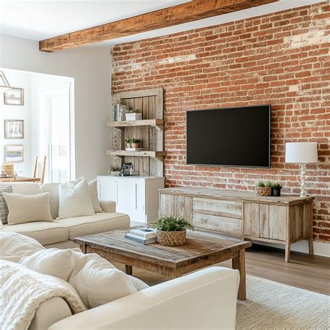 52 Stylish Brick Accent Wall Ideas for Any Living Room | FH