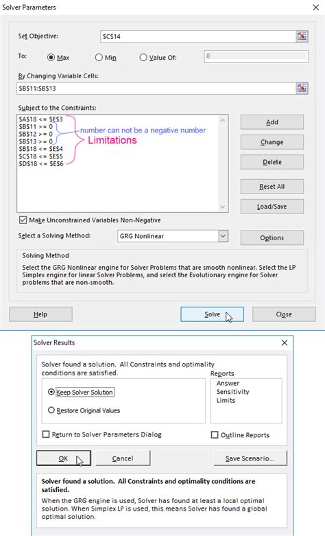 Image result for Excel Solver Example Complex Problems