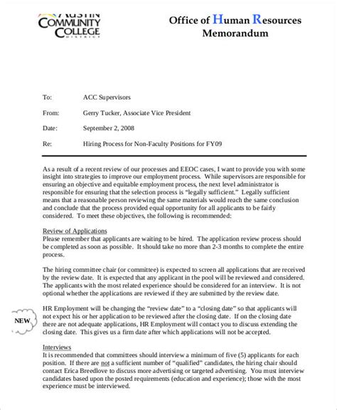 17+ HR Memo Examples to Download