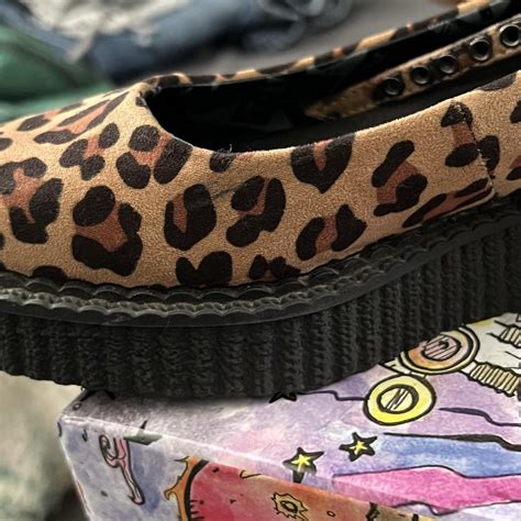 TUK brand leopard print creeper ballet ankle flats.... - Depop
