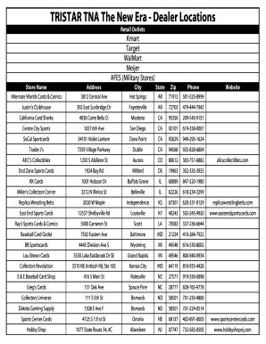 Fillable Online TRISTAR TNA The New Era - Dealer Locations Fax Email ...