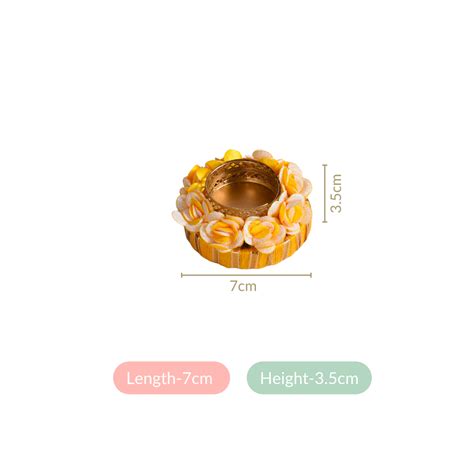 Flower Petal Tea Light Holders Set Of 6 Online - Premium Candle Holder ...