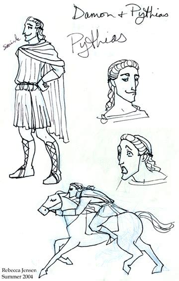 Damon and Pythias, by Rebecca JJ