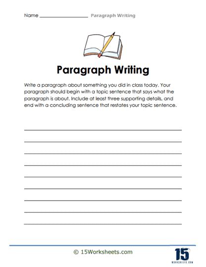 Image result for Paragraph Worksheets Printable