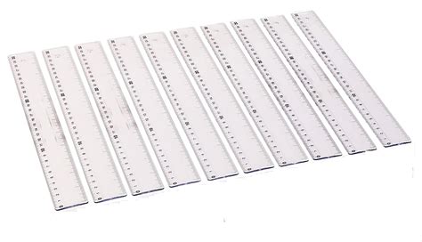 Worison 10 Pack Clear Plastic Ruler, 12 Inch Standard/Metric Rulers ...