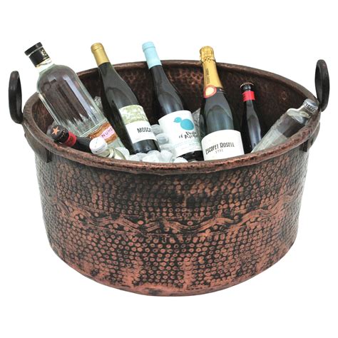 Massive Spanish Copper Cauldron with Iron Hook Handles For Sale at ...