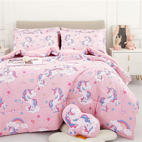 Mooreeke Kids Comforter Bed Set Full Size for s Girls, 8 Pieces Bed in ...