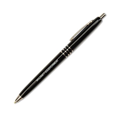 Skilcraft U.S. Government Retractable Ball Point Pen, Fine Point, Black ...