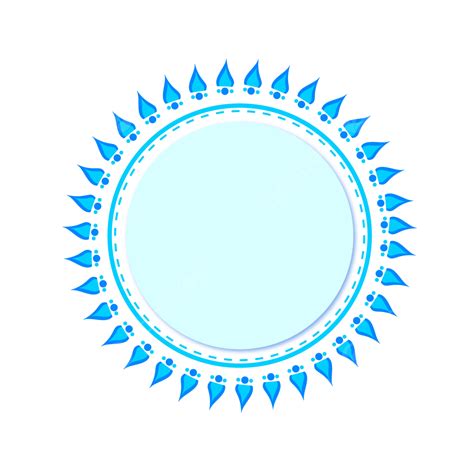 Round Warm Blue Color Vector, Blue Round, Warm Blue Border, Blue PNG ...