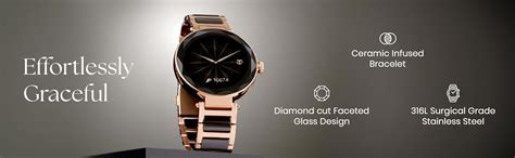 Titan Elixir 1.19" AMOLED Stainless Steel Smart Watch for Women with ...