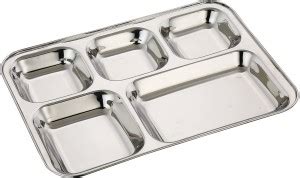 NAKODA Stainless Steel Lunch Dinner Plate Bhojan Thali | Mess Tray ...