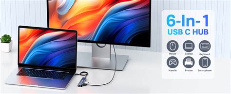 Acasis 6-in-1 Type-C 4K 60Hz Docking Station Multi Ports Converter