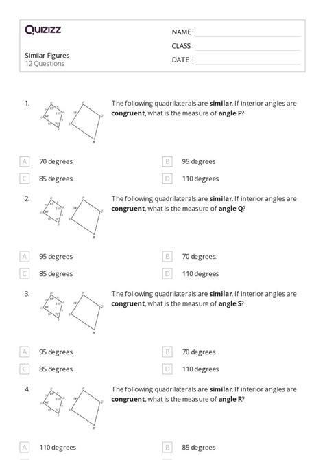 50+ Similar Figures worksheets for 6th Class on Quizizz | Free & Printable