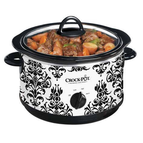 Crock-Pot® 4.5Qt. Round Manual Slow Cooker, Damask SCR450PT-033 | Crock ...