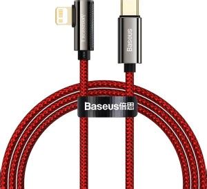 Baseus Lightning Cable 1 m Nylon Braided Legend Mobile Game Elbow Cable ...
