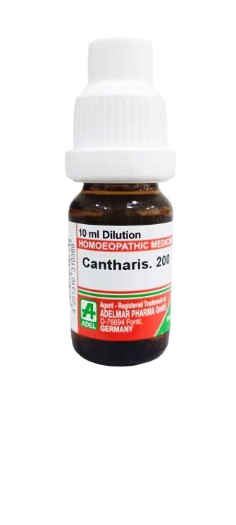 Cantharis. Dilution 200-10ML ADEL : Amazon.in: Health & Personal Care