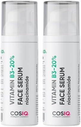 Cos-IQ Niacinamide Vitamin B3-20% Serum, 60ml | For Clear Glowing Skin ...