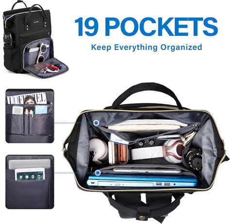 Buy LOVEVOOK Laptop Backpack Women Teacher Backpack Nurse Bags, 15.6 ...