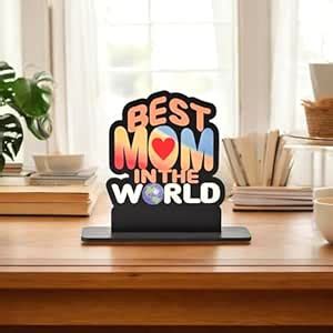 GKD Best Mom in The World Wooden Trophy | Mother Award Trophy ...