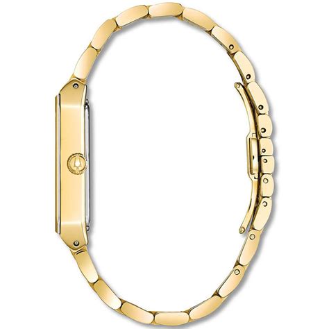 Buy Bulova 97D120 Men's Futuro Quartz Yellow Gold Steel Diamond Watch ...