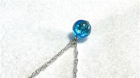 宮古アイランドブルー琉球ホタルガラスネックレス 8mm | CoralTidaStone （コーラルティダストーン）
