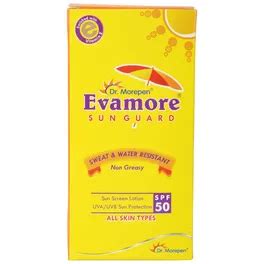 Evamore Sun Guard Spf 50 Sunscreen Lotion | Uses, Side Effects, Price ...