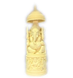 Good Gods Chatri Ganesh (Ivory) Decorative Showpiece - 26 cm Price in ...