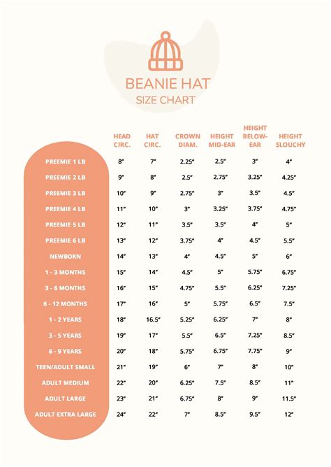 Boonie Hat Size Chart in PDF - Download | Template.net