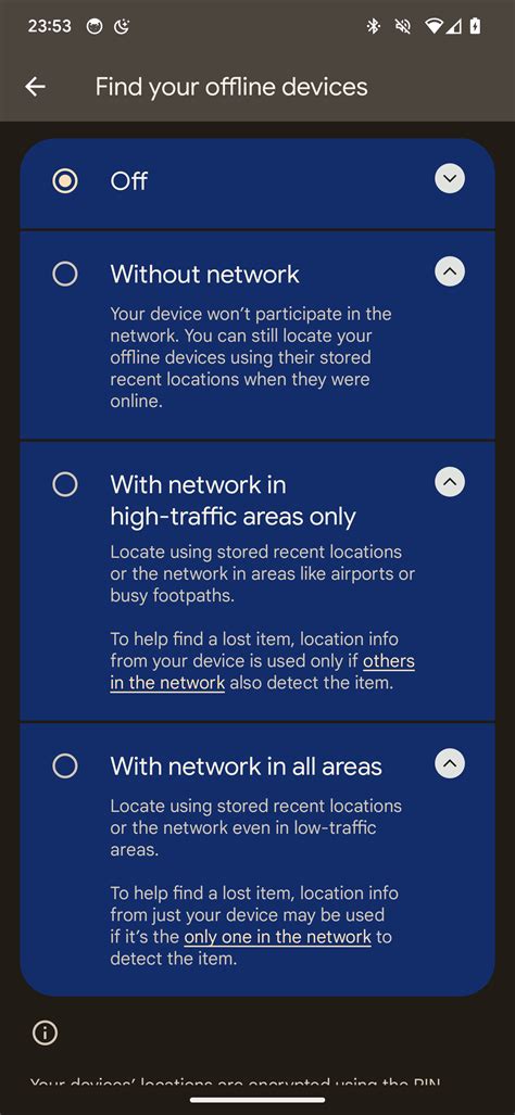 Google Find My Device network readies location privacy settings