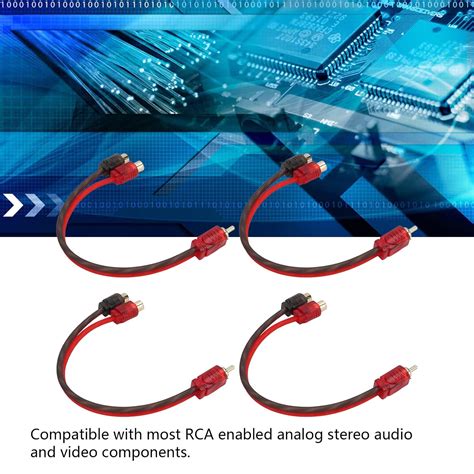 Buy Bnineteenteam 4 Packs RCA Y Splitter Cable,1 Male to 2 Female RCA Y ...