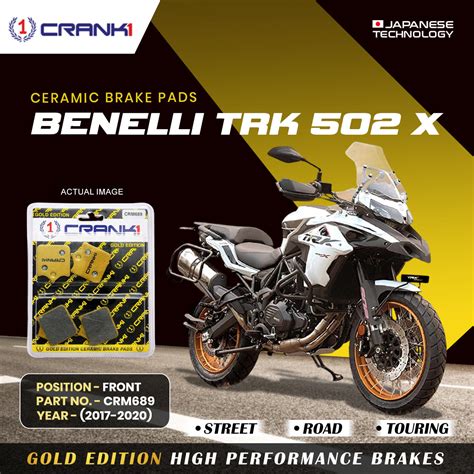 Ceramic Brake Pads For Benelli TRK 502 X (2017-2020) - Front - CRM689