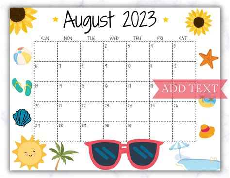 August Calendar Decoration Ideas at Margaret Fisher blog