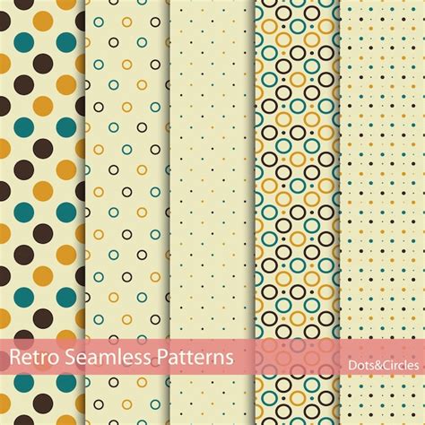Collection de motifs géométriques sans soudure rétro. Arrière-plans ...