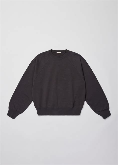 [ULTERIOR]FADED SILKY TERRY SWEAT SHIRT “WOLF BLACK” | ICONS