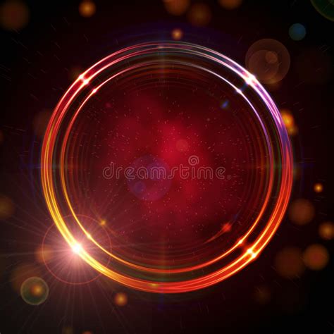 在红色背景的光亮的金黄环形 库存例证. 插画 包括有 扎眼, 闪亮, 照亮, 尘土, 微光, 抽象, 背包 - 27807229