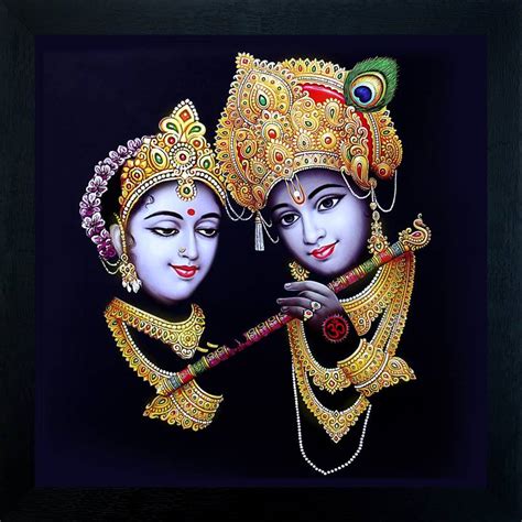 Madhav art Lord Radha Krishna Religious Digital Images Ink 12 inch x 12 ...