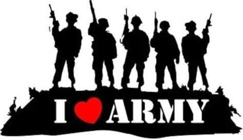 ARWY car sticker l love army sticker for car back and front of car army ...