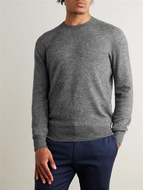 LORO PIANA Brushed Cashmere and Silk-Blend Sweater for Men | MR PORTER