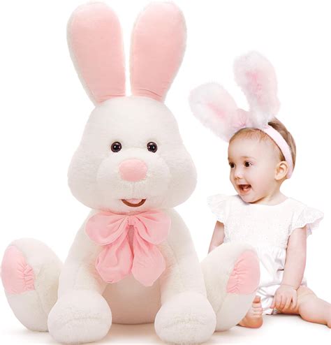 Amazon.com: MorisMos Large Bunny Stuffed Animal 31.5'' Giant Stuffed ...