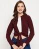 Buy Maroon Shrugs & Jackets for Women by LE BOURGEOIS Online | Ajio.com