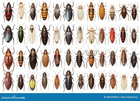 Assortment of Illustrated Cockroach Species? Illustration Featuring Various Species of ...